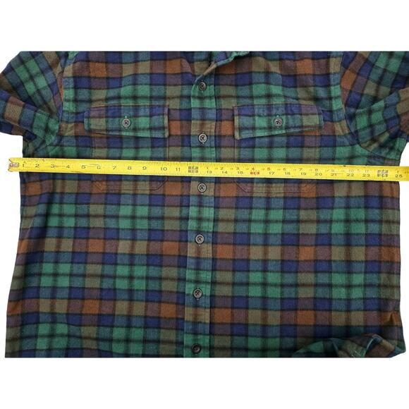 LL Bean Chamois Flannel Shirt Men's Large Button Up Traditional Fit Long Sleeve - Picture 4 of 7
